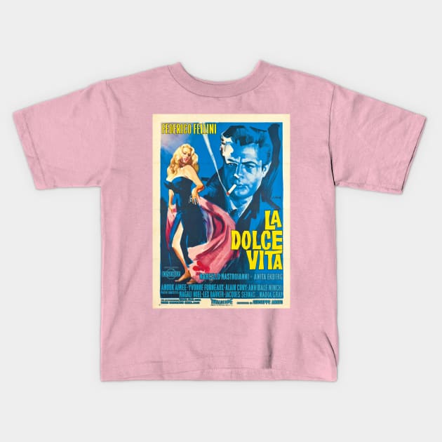 La Dolce Vita (1960) Kids T-Shirt by akastardust